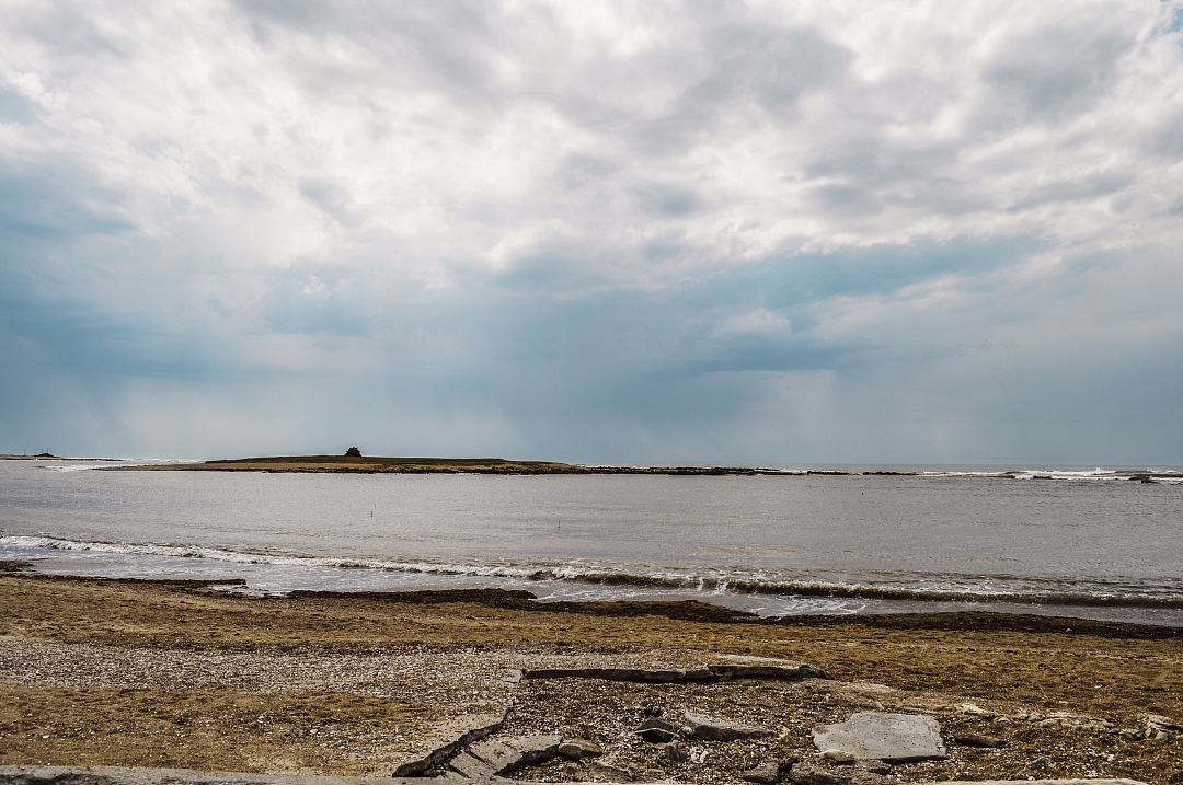 landscape of a beach in uruguay a cloudy day