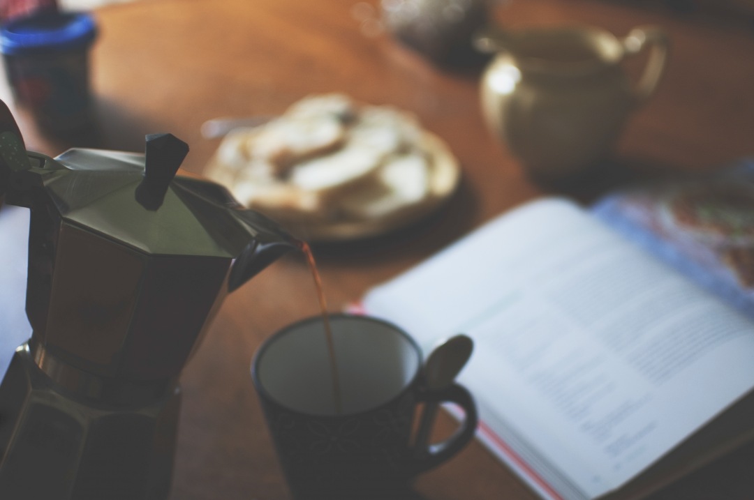 Pouring coffee for breakfast