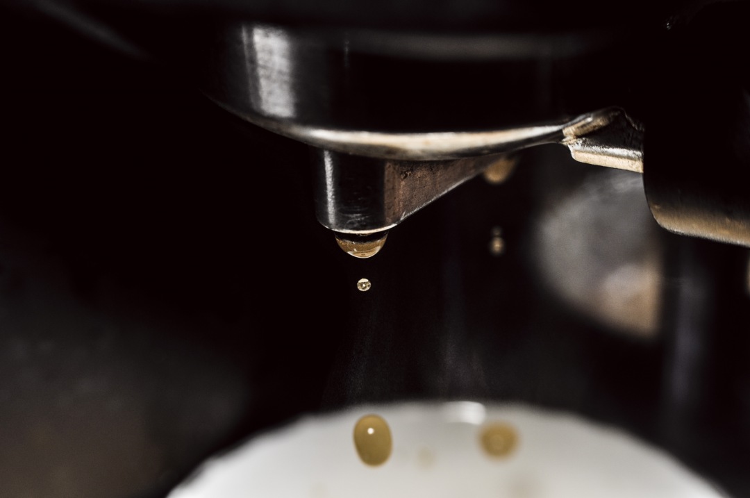 dripping espresso coffee