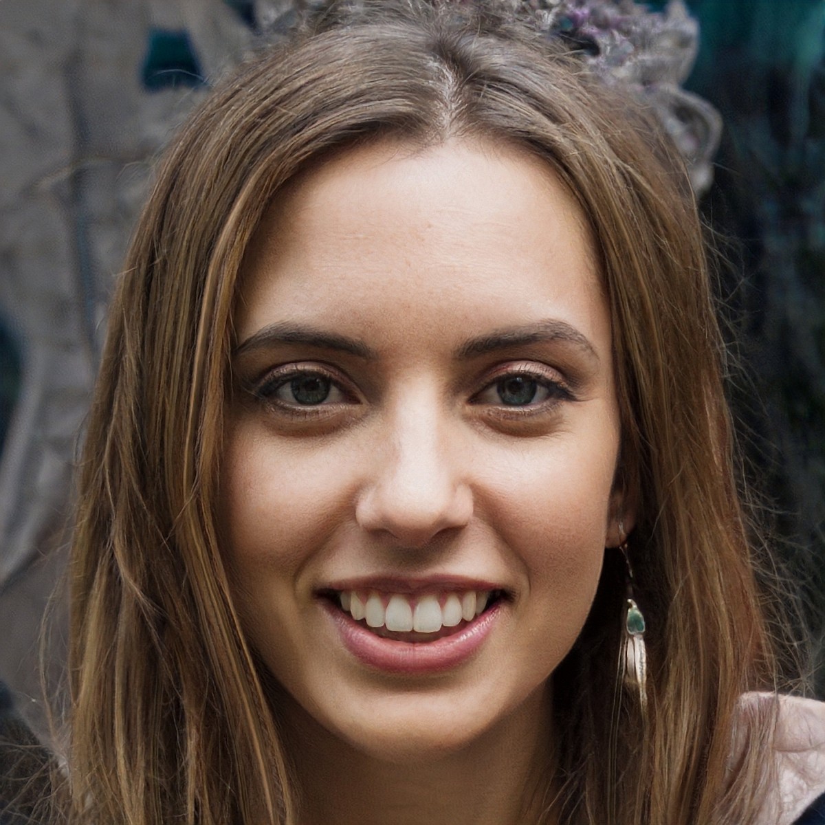 one person women portrait adult portrait;face young adult smiling