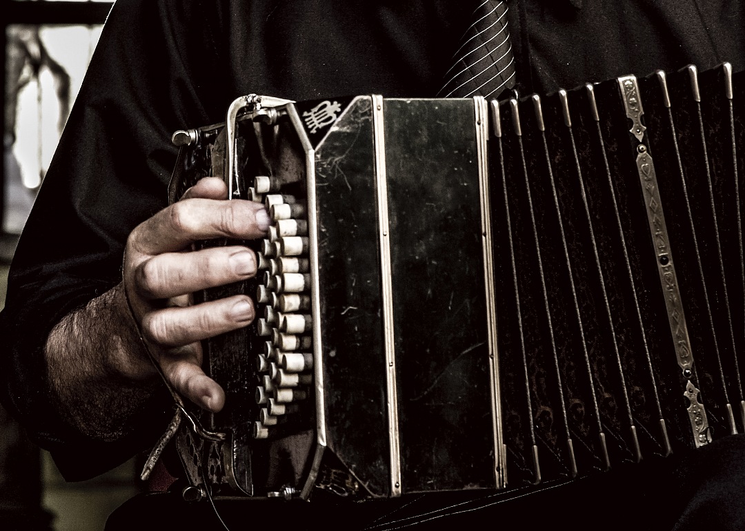 tango musician playing a bandoneon