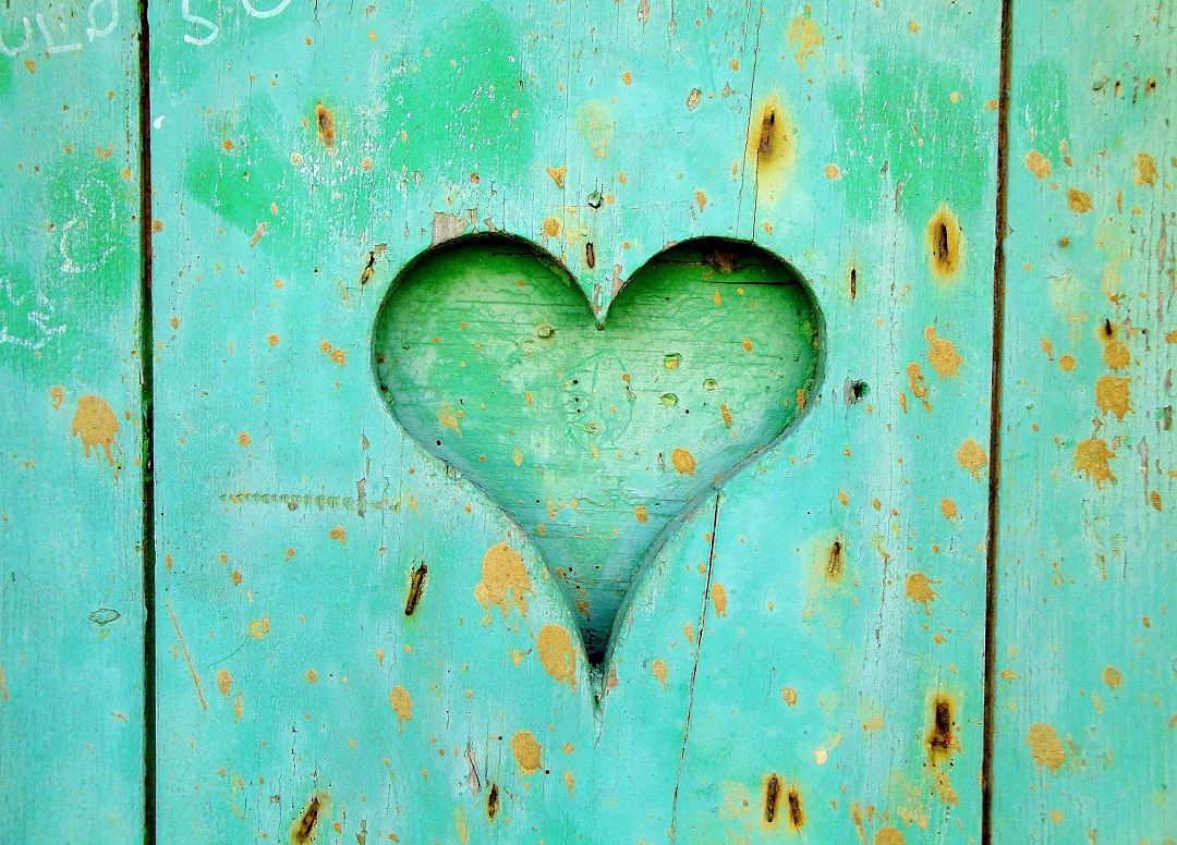 Texture wood blue heart