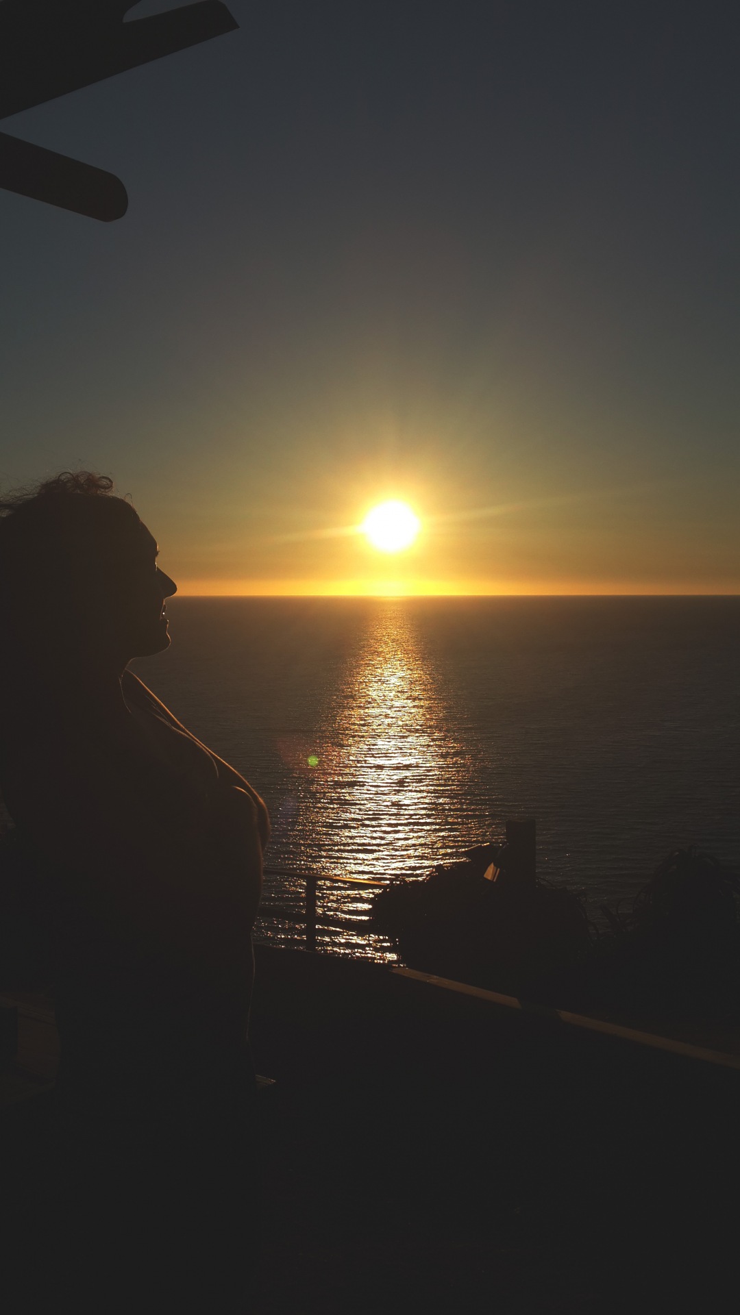 woman sunset silhouette