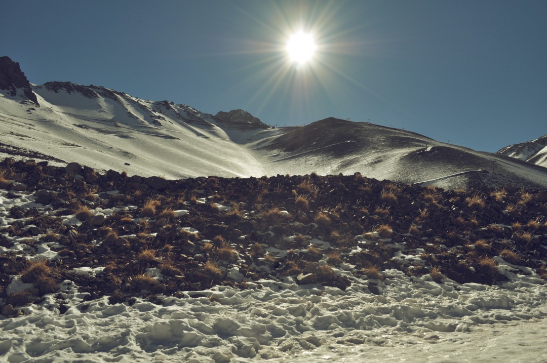 sun over Snow mountain
