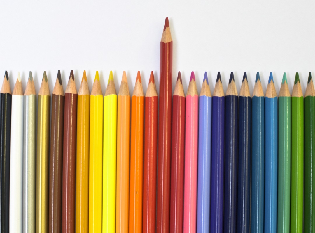 Colorful wooden pencils isolated