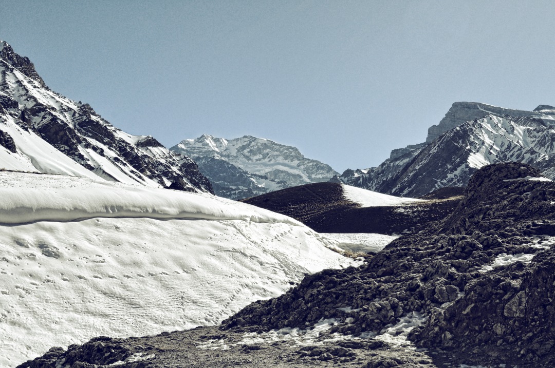 Mountain with snow landscape Mendoza