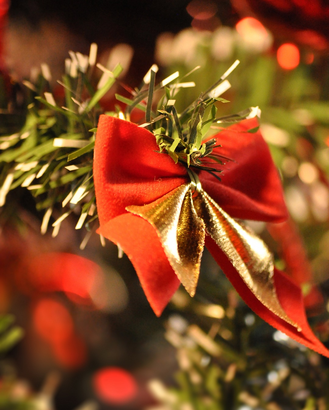 fabric bow christmas ornament