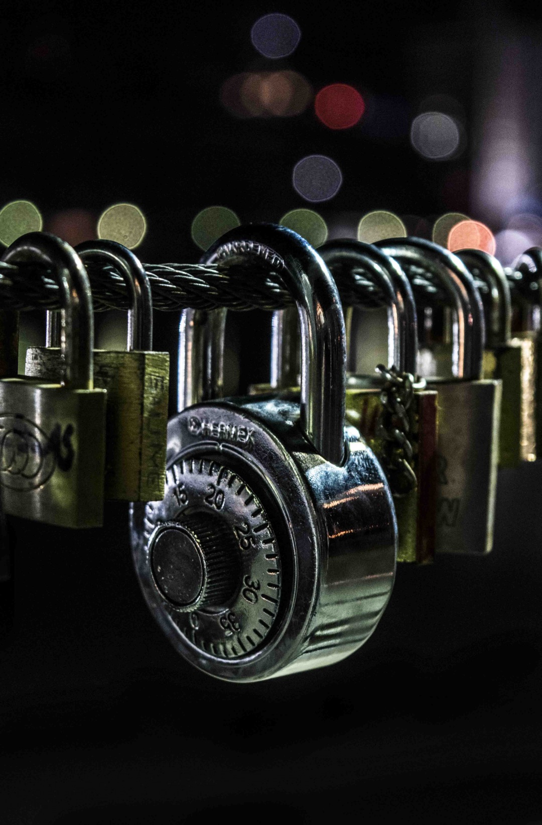 night padLock bokeh