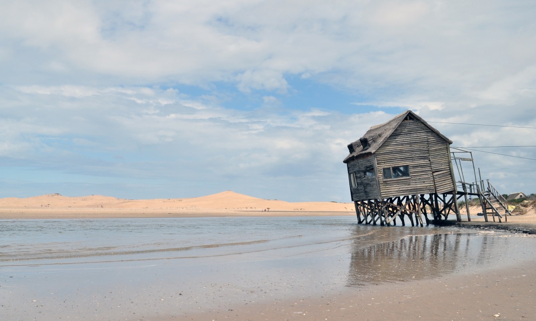Wood house on valizas beach rocha Uruguay 