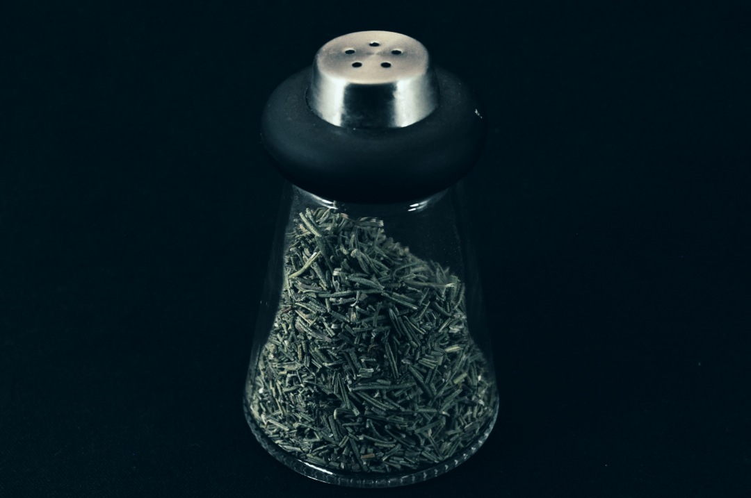 jar with rosemary Spices