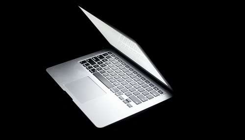 Macbook air side view