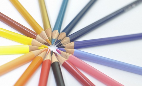 Circle formed by Pencil, color, colorful.