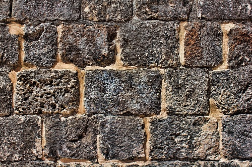Texture of many stone blocks