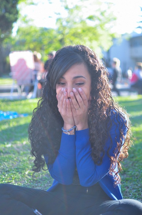 Latin Surprised woman