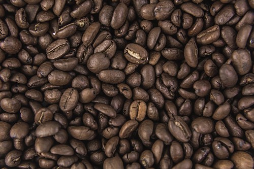 Coffee Beans From Above view