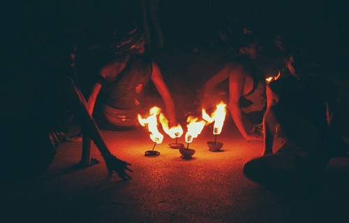 fire show La Pedrera, Rocha, Uruguay