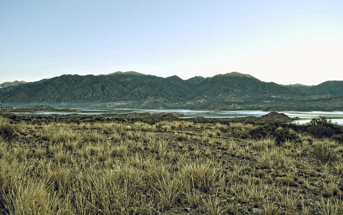 Mountain Mendoza lake lanscape